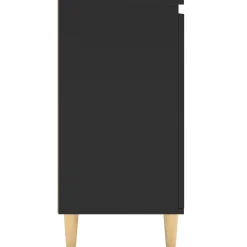 vidaXL - Dressoir - Zwart - Bewerkt hout