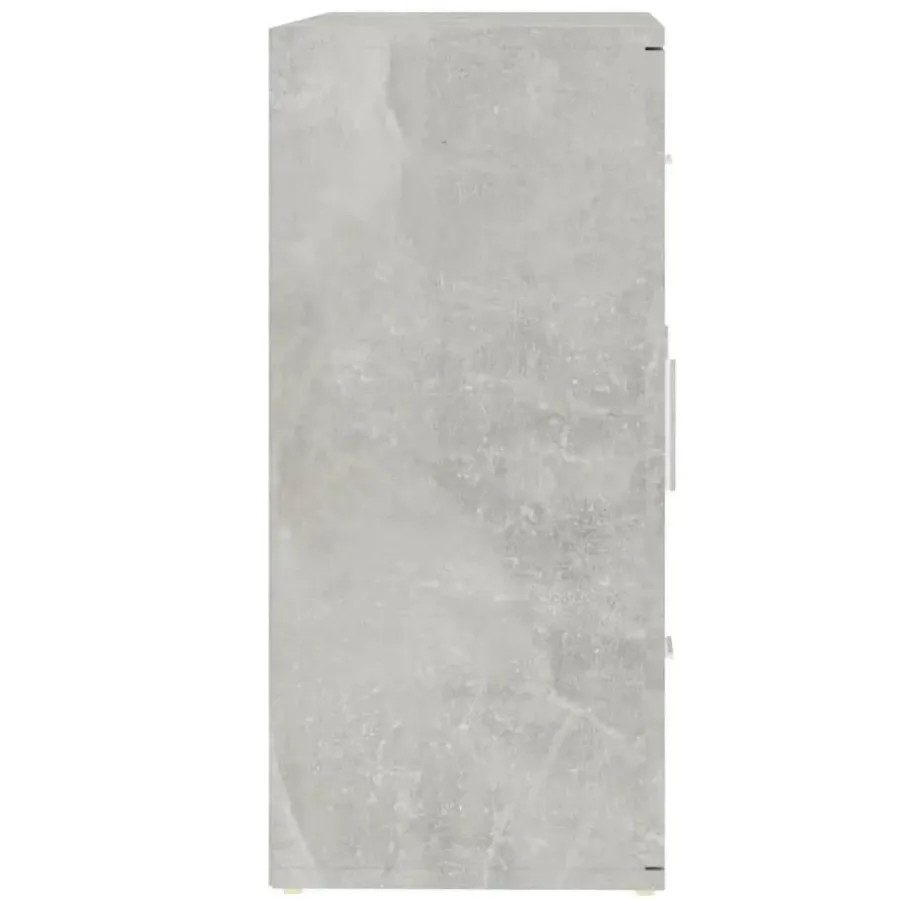 Dressoirs-vidaXL - Dressoir met 2 deuren 3 lades - Betongrijs - Hout -91x29.5x65 cm