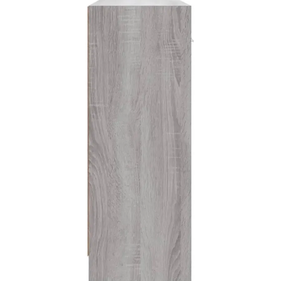 Dressoirs-vidaXL - Dressoir met 3 deuren 3 lades - Grijs sonoma eiken - Hout - 91x28x75 cm