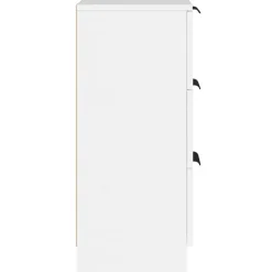 vidaXL - Dressoir met 3 lades - Wit - Bewerkt hout - 30x30x70 cm