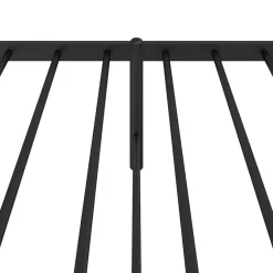 vidaXL - Eenpersoonsbed met hoofdbord - Zwart - Metaal - 80x200 cm