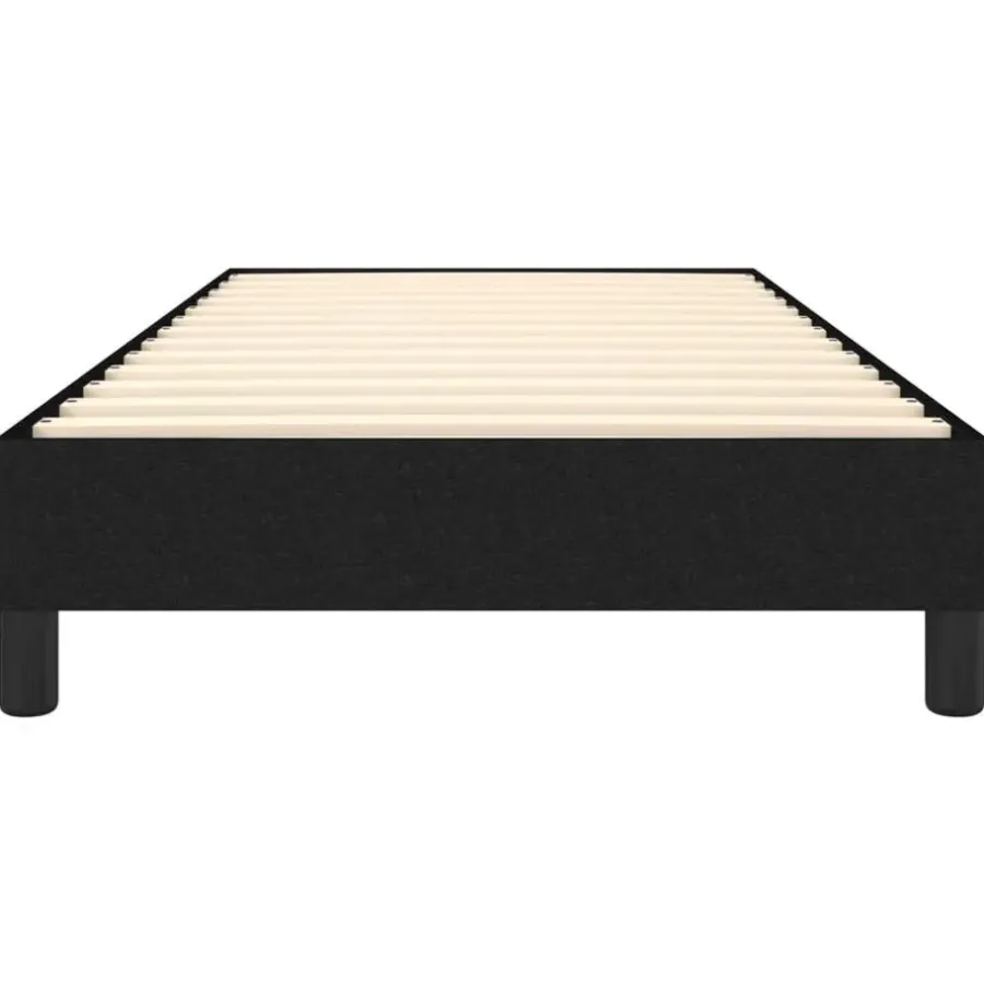 vidaXL - Eenpersoonsbed met lattenbodem - Zwart - Stof - 90x200 cm