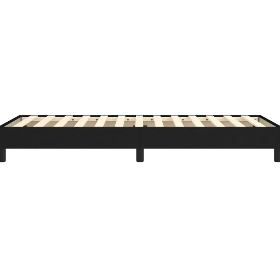 vidaXL - Eenpersoonsbed met lattenbodem - Zwart - Stof - 90x200 cm