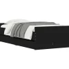 vidaXL - Eenpersoonsbed met lades - Zwart - 90x200 cm