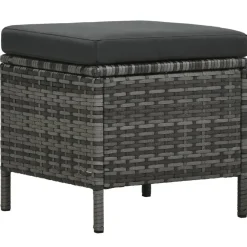 vidaXL - Eethoek - Grijs - Poly rattan