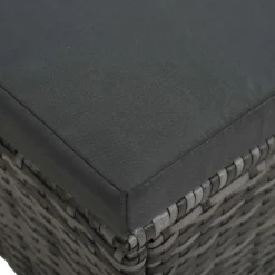 vidaXL - Eethoek - Grijs - Poly rattan