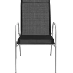 Bistro- & Balkonsets-vidaXL - Eethoek Voor Buiten - Zwart - Staal - 3 stuks