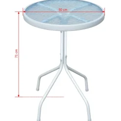 Bistro- & Balkonsets-vidaXL - Eethoek Voor Buiten - Zwart - Staal - 3 stuks