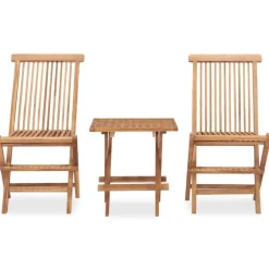 Bistro- & Balkonsets-vidaXL - Eethoek Voor Buiten - Bruin - Hout