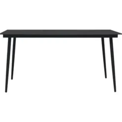 vidaXL - Eetset - Zwart - Staal