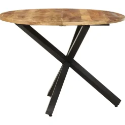 vidaXL - Eettafel - Bruin - Hout - Ø 100 x 75 cm