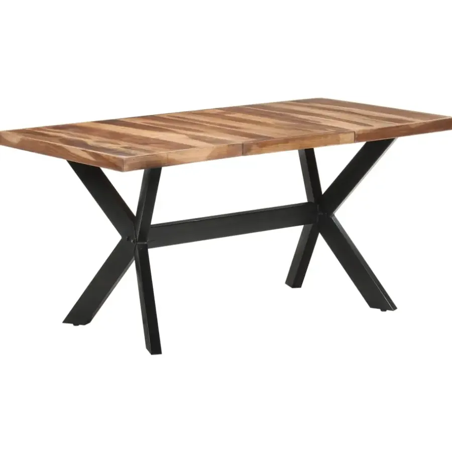 Rechthoekige Eettafels-vidaXL - Eettafel - Bruin - Hout - 160 x 80 x 75 cm