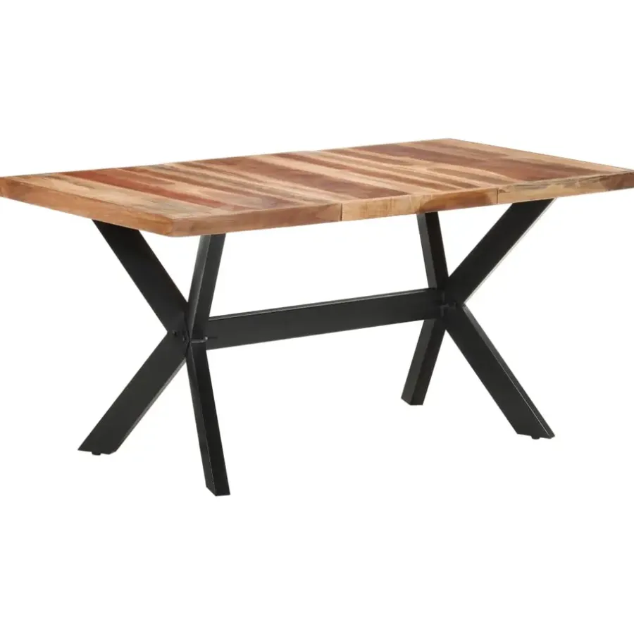 Rechthoekige Eettafels-vidaXL - Eettafel - Bruin - Hout - 160 x 80 x 75 cm