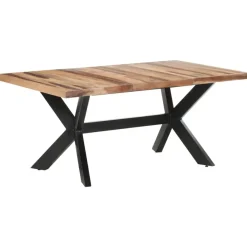 vidaXL - Eettafel - Bruin - Hout - 180 x 90 x 75 cm
