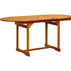 Tuintafels-vidaXL - Eettafel - Bruin - Acaciahout - 170 x 80 x 75 cm