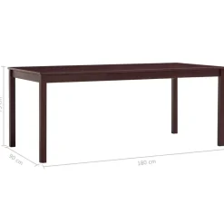 vidaXL - Eettafel - Bruin - Grenenhout - 180 x 90 x 73 cm