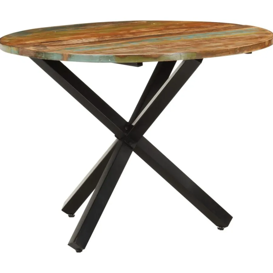 Houten Eettafels|Ronde Eettafels-vidaXL - Eettafel - Bruin - Hout - Ø 100 x 75 cm