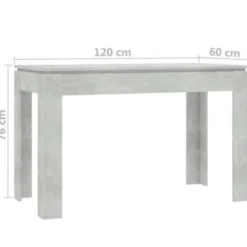 Rechthoekige Eettafels|Houten Eettafels-vidaXL - Eettafel - Grijs - Bewerkt hout