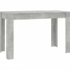 vidaXL - Eettafel - Grijs - Bewerkt hout
