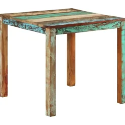 Houten Eettafels-vidaXL - Eettafel - Multikleur - Hout - 82 x 80 x 76 cm