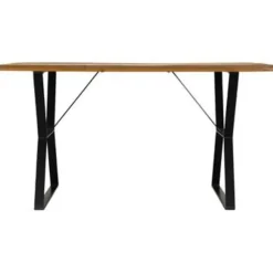 Industriële Eettafels-vidaXL - Eettafel - Multikleur - Hout - 140 x 80 x 76 cm
