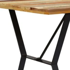 Industriële Eettafels-vidaXL - Eettafel - Multikleur - Hout - 140 x 80 x 76 cm
