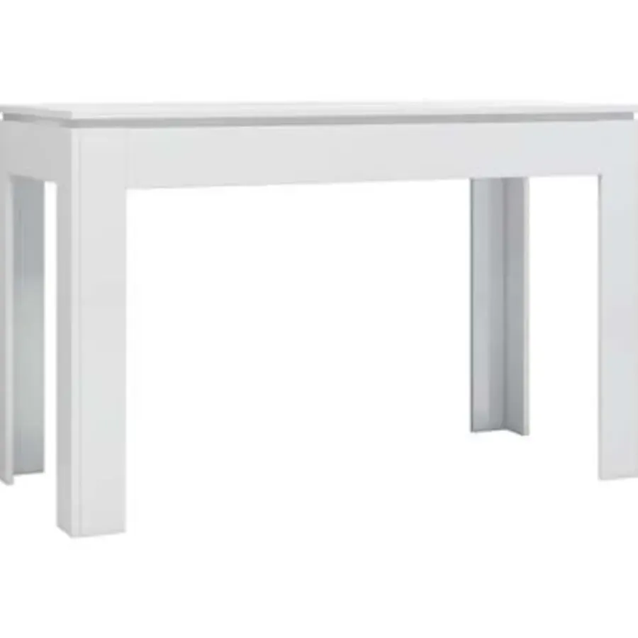 vidaXL - Eettafel - Wit - Bewerkt hout