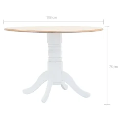 vidaXL - Eettafel - Wit - Hout