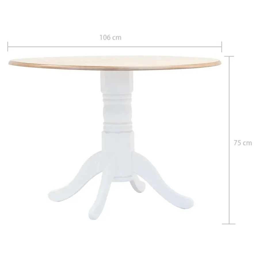 vidaXL - Eettafel - Wit - Hout