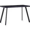 vidaXL - Eettafel - Zwart - Glas - 120 x 60 x 75 cm