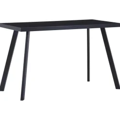 vidaXL - Eettafel - Zwart - Glas - 120 x 60 x 75 cm