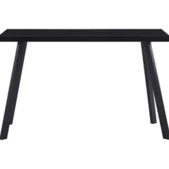 vidaXL - Eettafel - Zwart - Glas - 120 x 60 x 75 cm