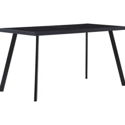 vidaXL - Eettafel - Zwart - Glas - 140 x 70 x 75 cm