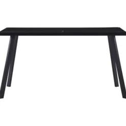 vidaXL - Eettafel - Zwart - Glas - 140 x 70 x 75 cm