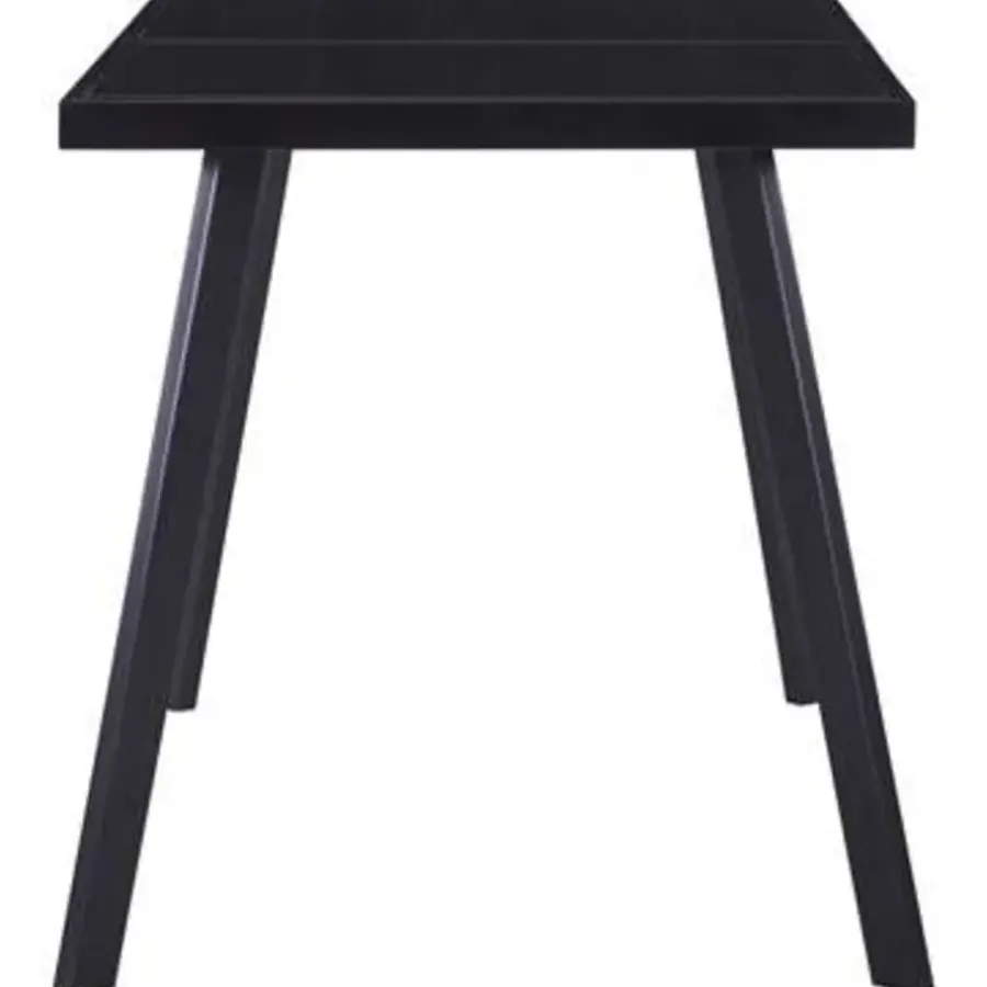 vidaXL - Eettafel - Zwart - Glas - 140 x 70 x 75 cm