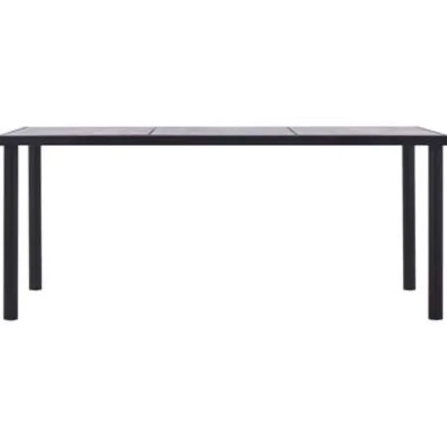 Rechthoekige Eettafels-vidaXL - Eettafel - Zwart - MDF - 180 x 90 x 75 cm
