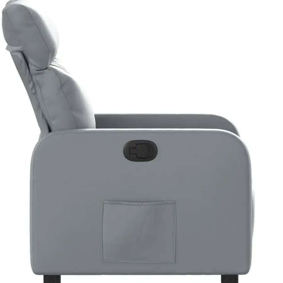 vidaXL - Fauteuil - Grijs - Kunstleer
