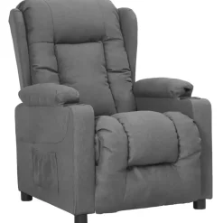 Fauteuils-vidaXL - Fauteuil - Grijs - Stof