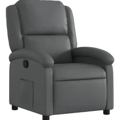 vidaXL - Fauteuil - Grijs - Kunstleer