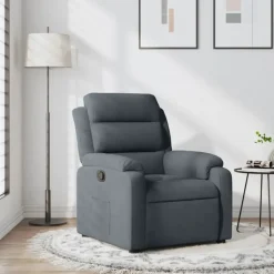 vidaXL - Fauteuil - Grijs - Fluweel