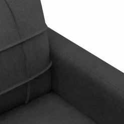 Fauteuils-vidaXL - Fauteuil - Zwart - Stof - 60 cm
