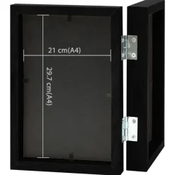 Fotolijsten-vidaXL - Fotolijst - Zwart - MDF - 2 x (21 x 29.7 cm)
