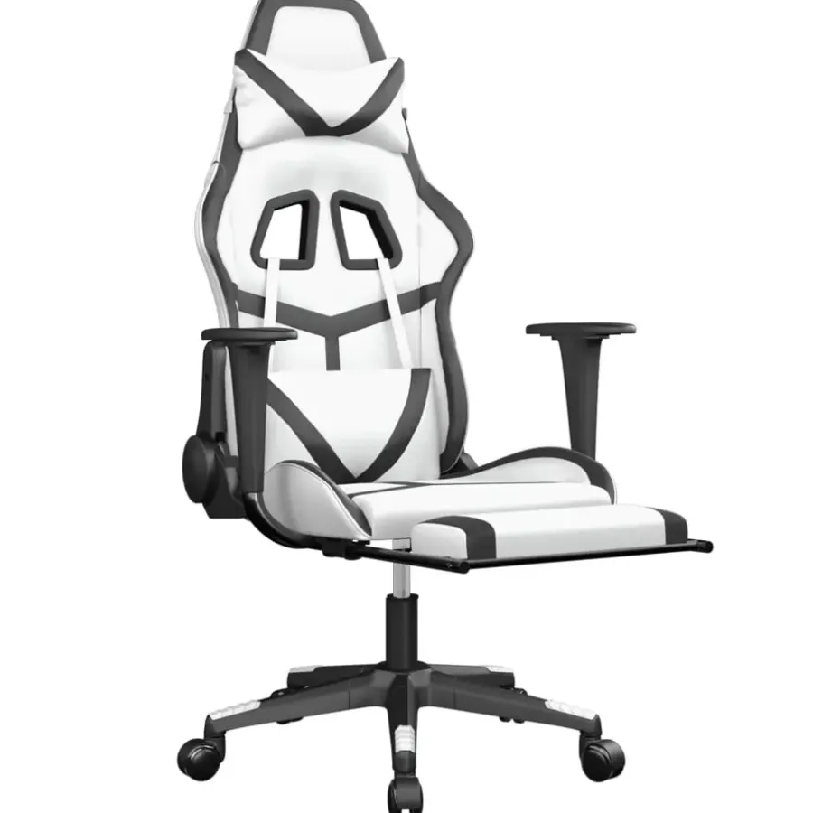 vidaXL - Gamingstoel - Wit - Kunstleer