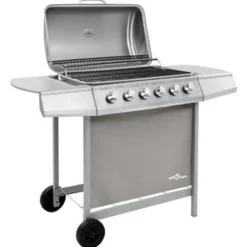 Barbecues En Accessoires-vidaXL - Gasbarbecue-grill - Zilver - Staal