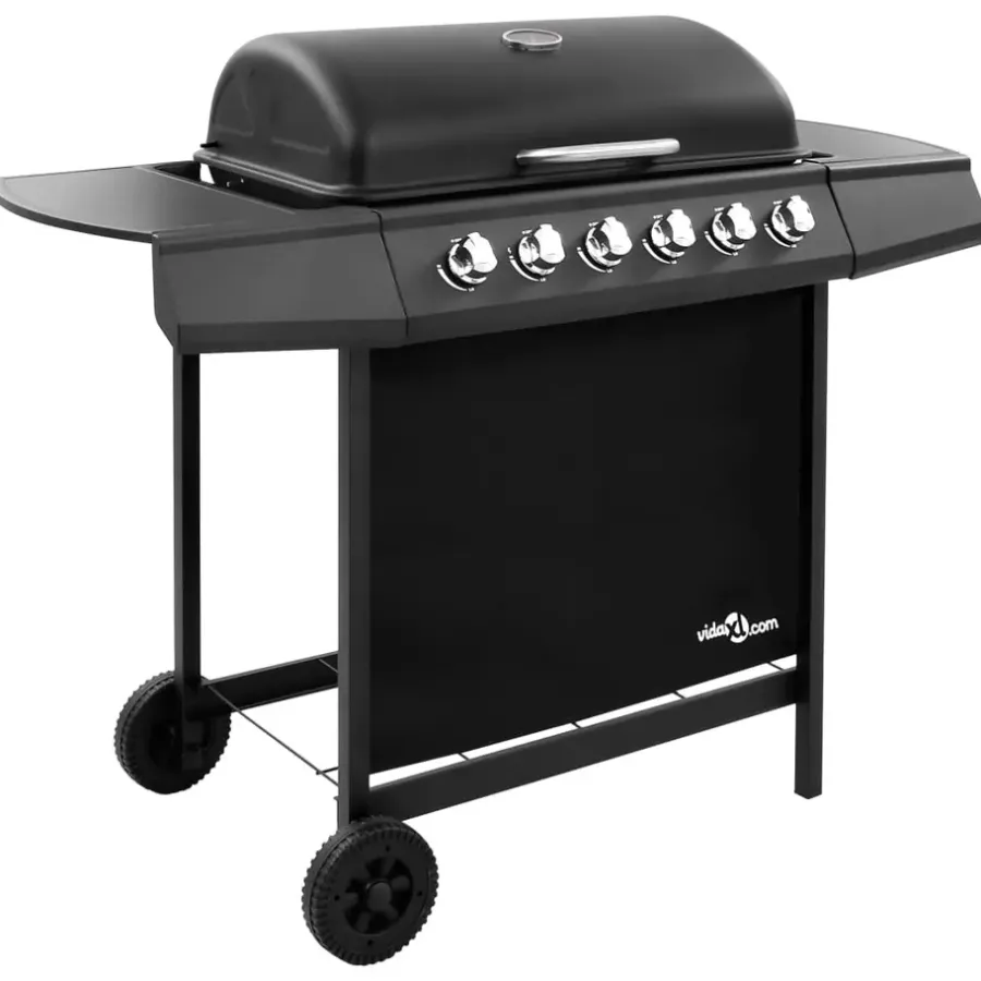 Barbecues En Accessoires-vidaXL - Gasbarbecue-grill - Zwart - Staal