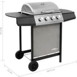 Barbecues En Accessoires-vidaXL - Gasbarbecue-grill - Zilver - Staal
