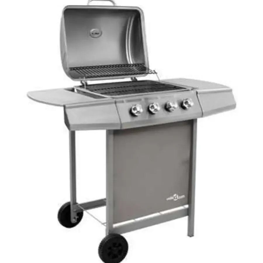 Barbecues En Accessoires-vidaXL - Gasbarbecue-grill - Zilver - Staal