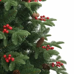 vidaXL - Gescharnierde Kunstkerstboom - Groen - 210 cm