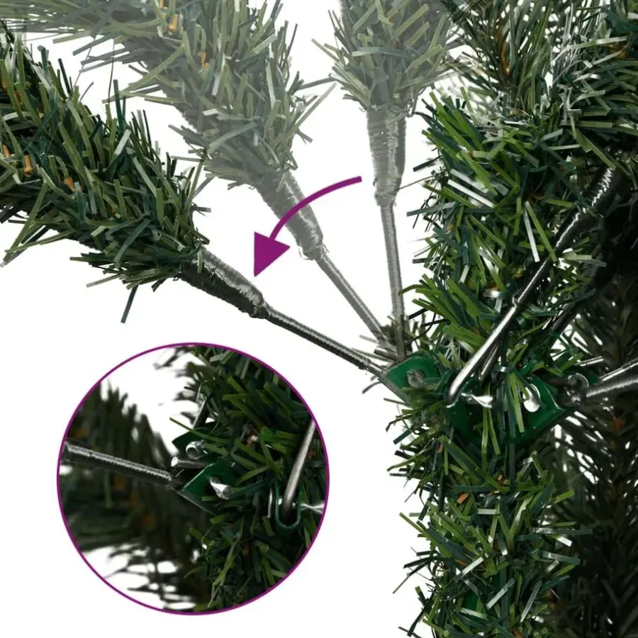 vidaXL - Gescharnierde Kunstkerstboom - Groen - 240 cm