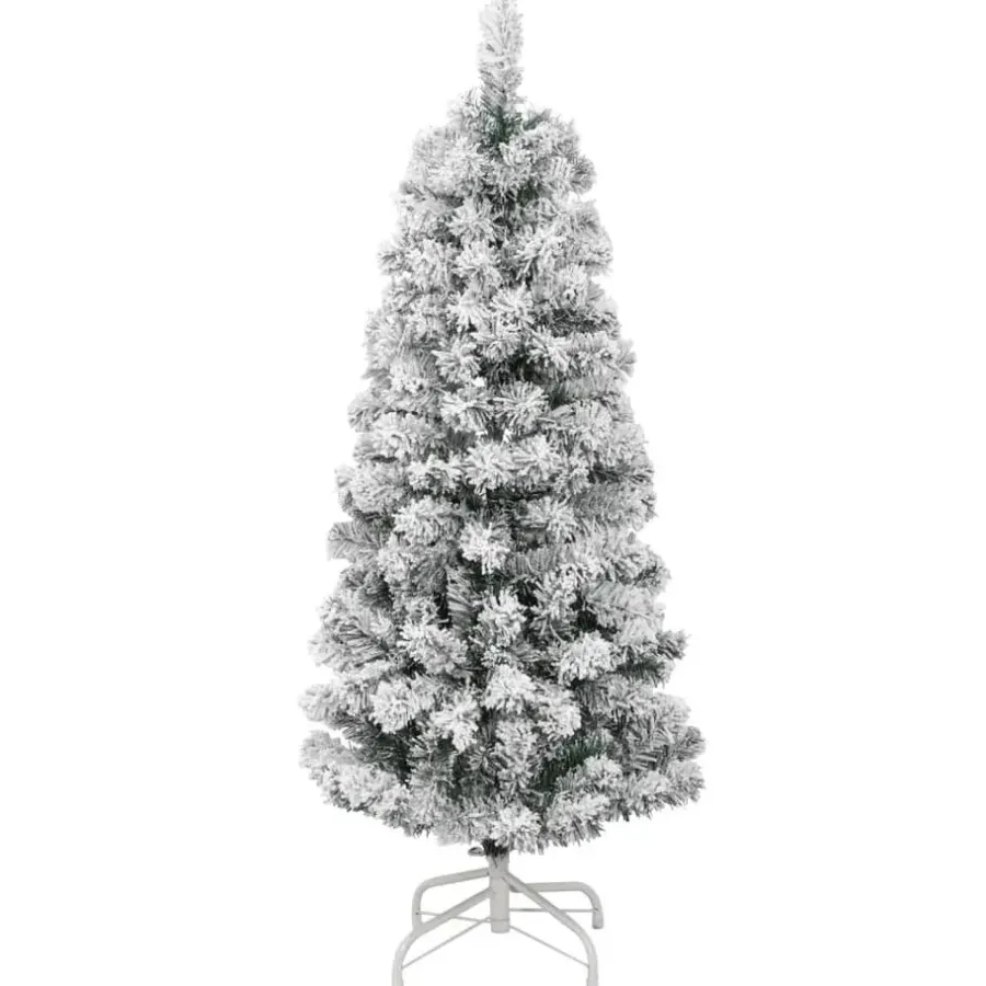 Kerstbomen-vidaXL - Gescharnierde Kunstkerstboom - Wit - 120 cm